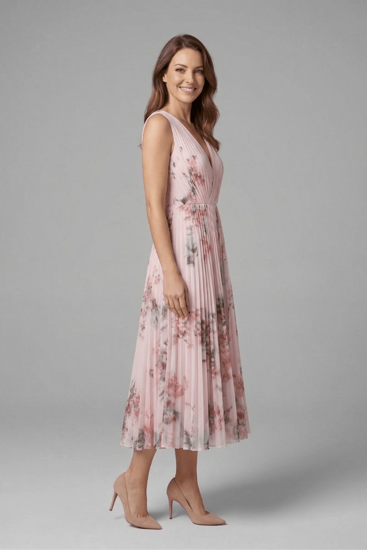 Charlotte Evans | Floral Pleated Midi Dress Women