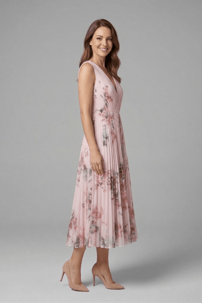 Charlotte Evans | Floral Pleated Midi Dress Women