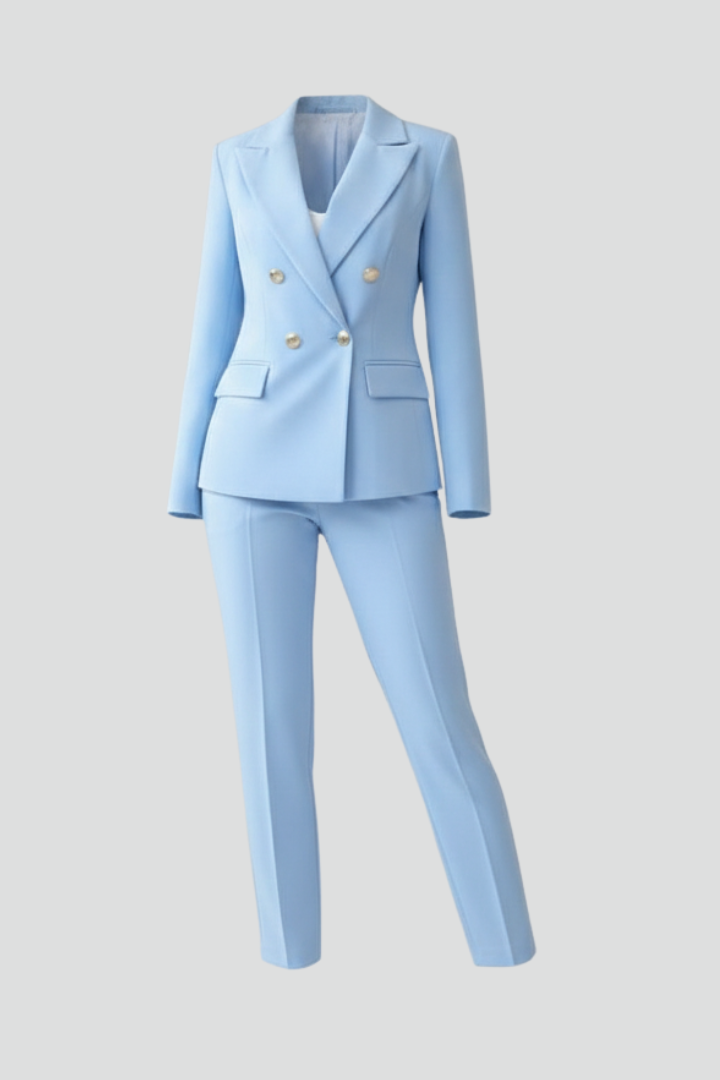 Sienna | Women's Buttoned Blazer and Trouser Suit Set