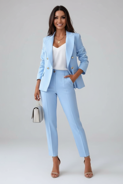 Sienna | Women's Buttoned Blazer and Trouser Suit Set