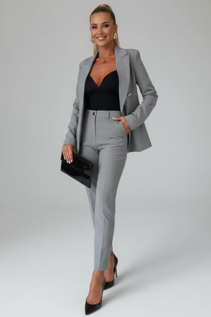 Sienna | Women's Buttoned Blazer and Trouser Suit Set