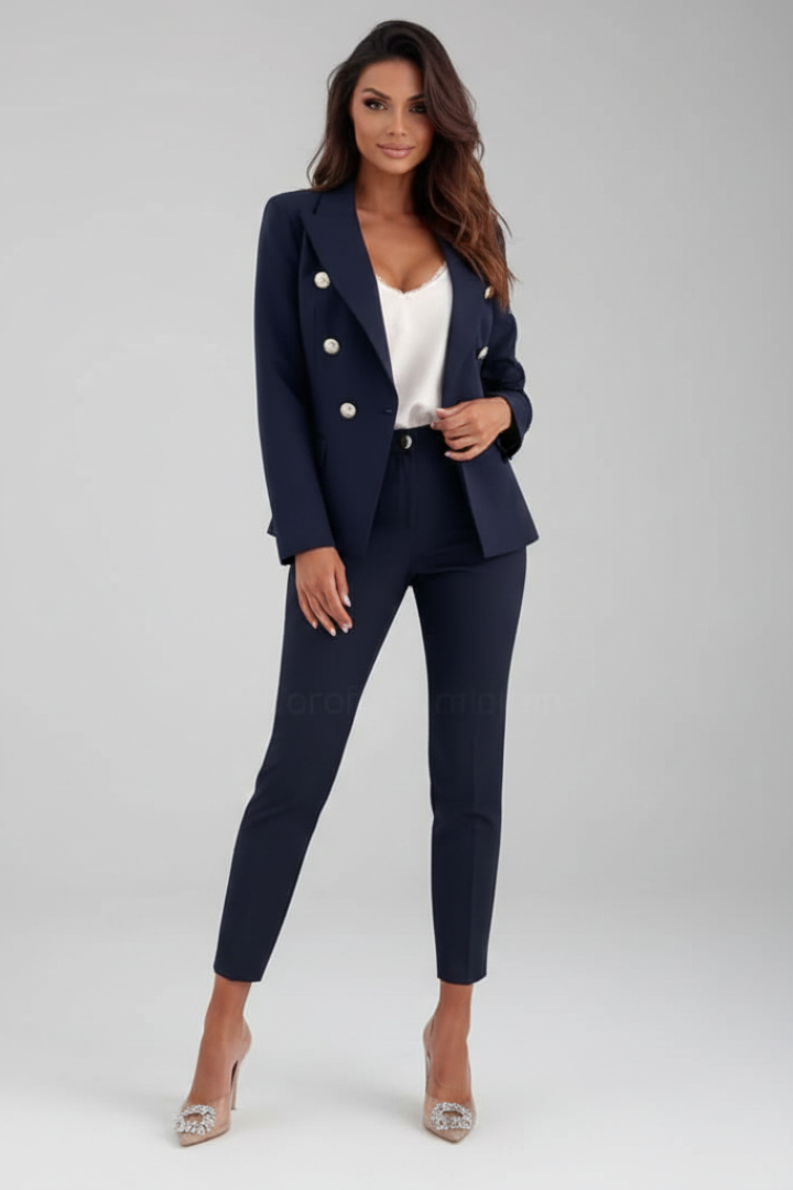 Sienna | Women's Buttoned Blazer and Trouser Suit Set
