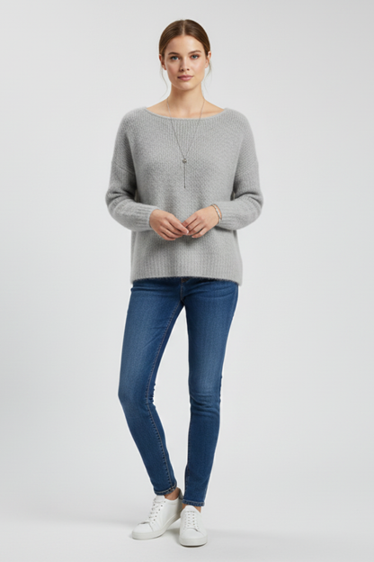 Wren | Women's Wide Neck Brushed Knit Sweater