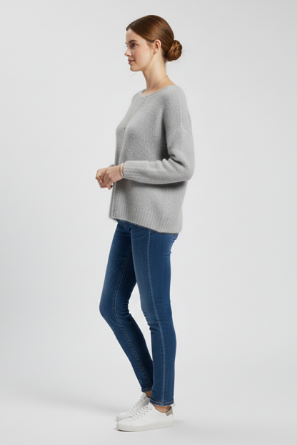 Wren | Women's Wide Neck Brushed Knit Sweater