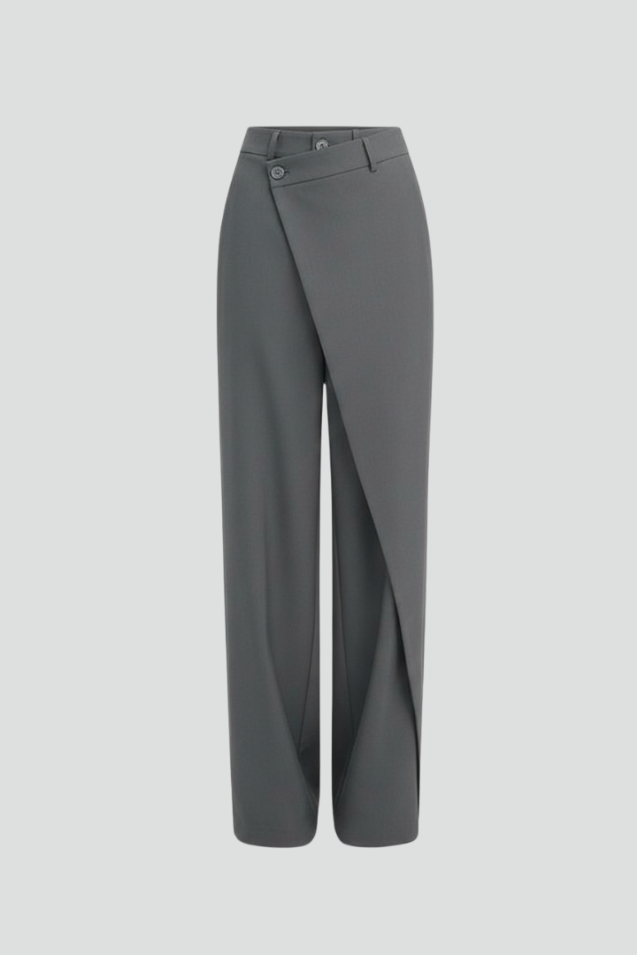 Remi | Women's Asymmetric Front Straight Leg Trousers