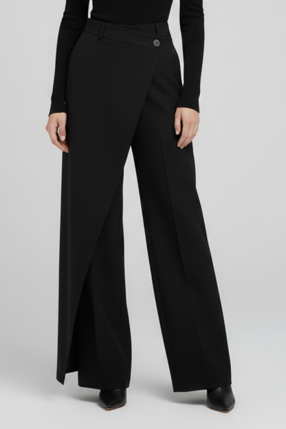 Remi | Women's Asymmetric Front Straight Leg Trousers