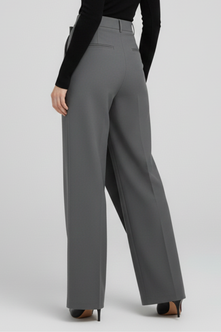 Remi | Women's Asymmetric Front Straight Leg Trousers