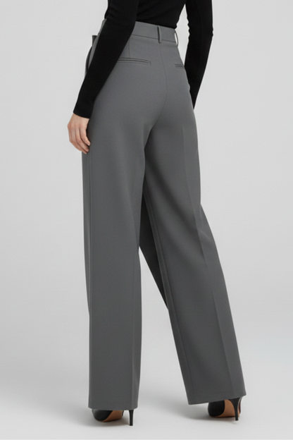 Remi | Women's Asymmetric Front Straight Leg Trousers