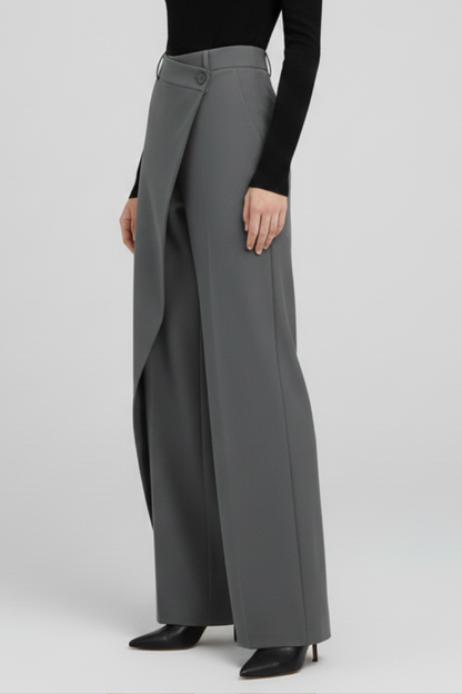 Remi | Women's Asymmetric Front Straight Leg Trousers