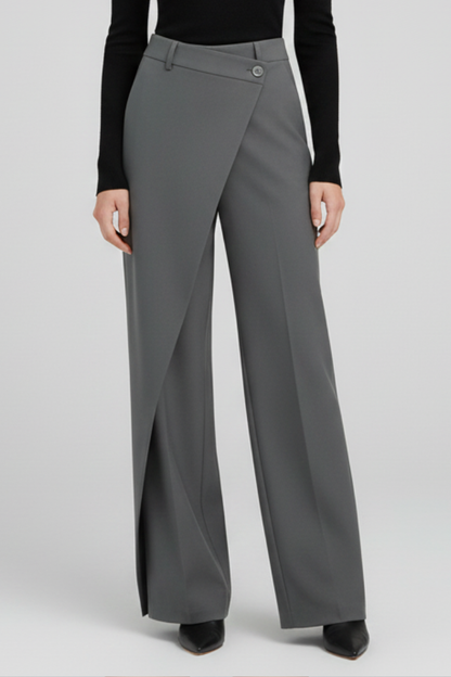 Remi | Women's Asymmetric Front Straight Leg Trousers