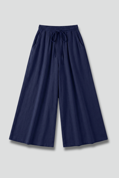 Maren | Women's Drawstring Waist Wide Leg Trousers