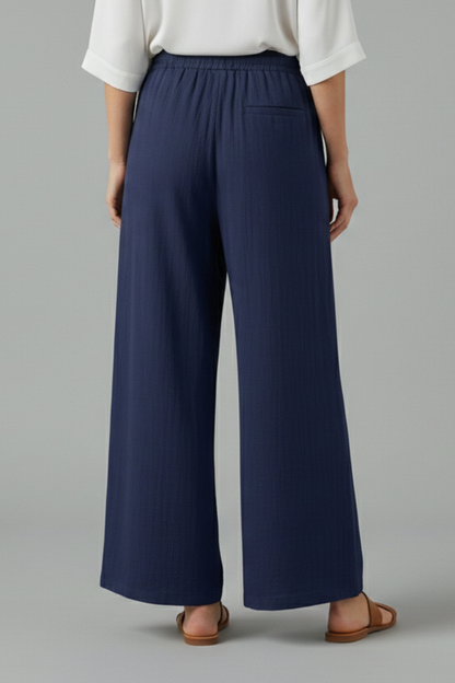 Maren | Women's Drawstring Waist Wide Leg Trousers