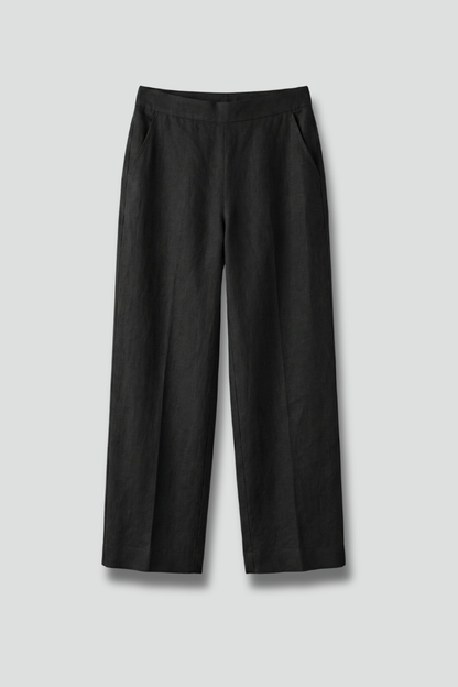Aria | Women's Elastic Waist Straight Leg Trousers