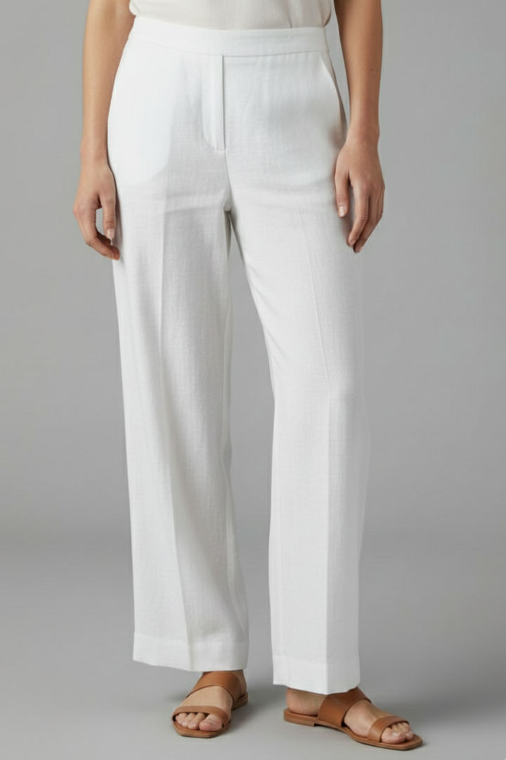 Aria | Women's Elastic Waist Straight Leg Trousers