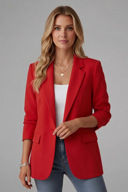 Evie | Women's Single Button Notch Lapel Blazer