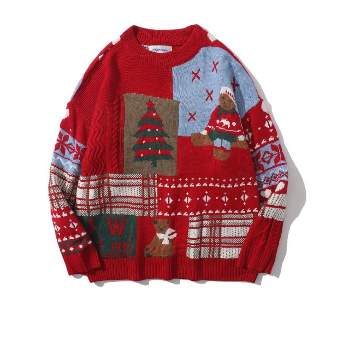 Cosette | Christmas Jumper Female Bear Motif Knit