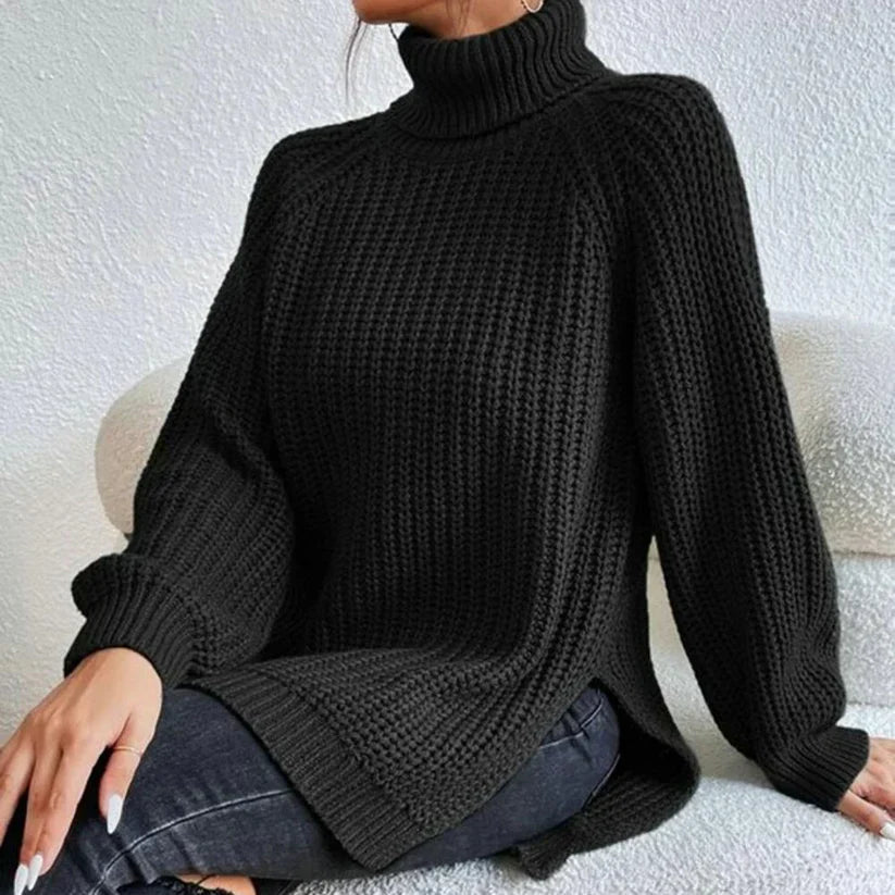 Noelle | Women's Oversized Ribbed Turtleneck Sweater