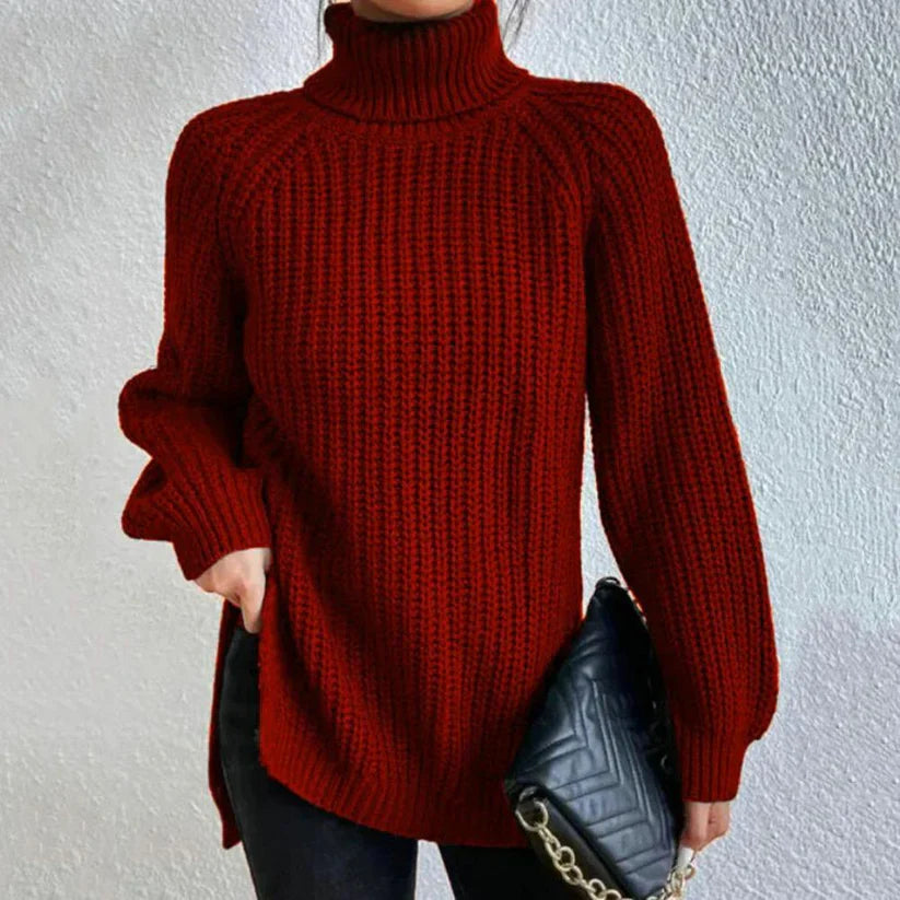 Noelle | Women's Oversized Ribbed Turtleneck Sweater