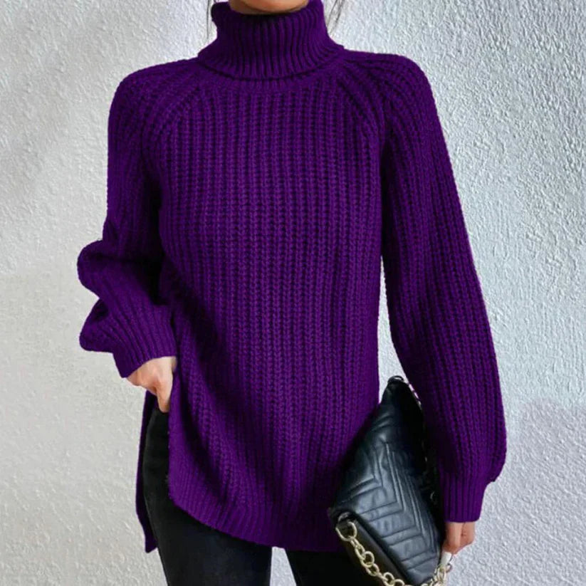 Noelle | Women's Oversized Ribbed Turtleneck Sweater