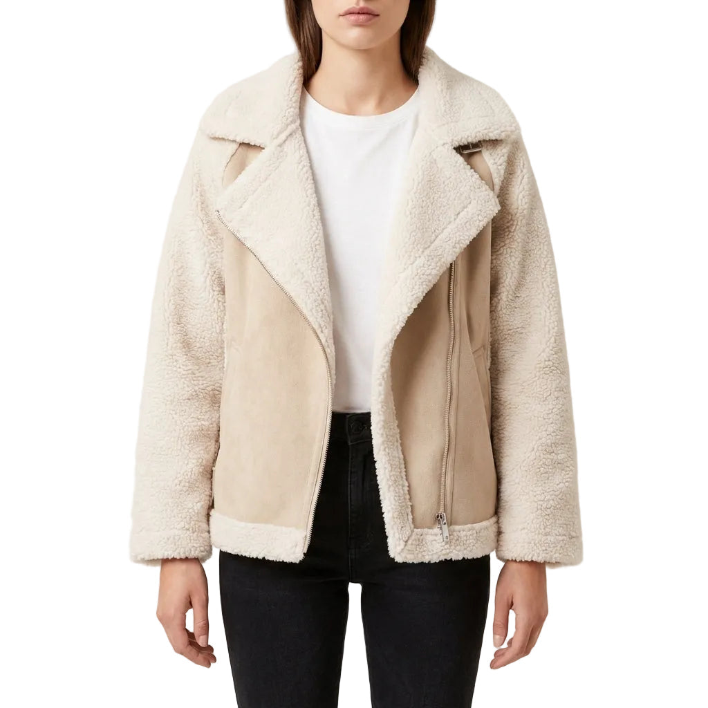 Ivy | Women's Asymmetrical Wide Lapel Zip Jacket
