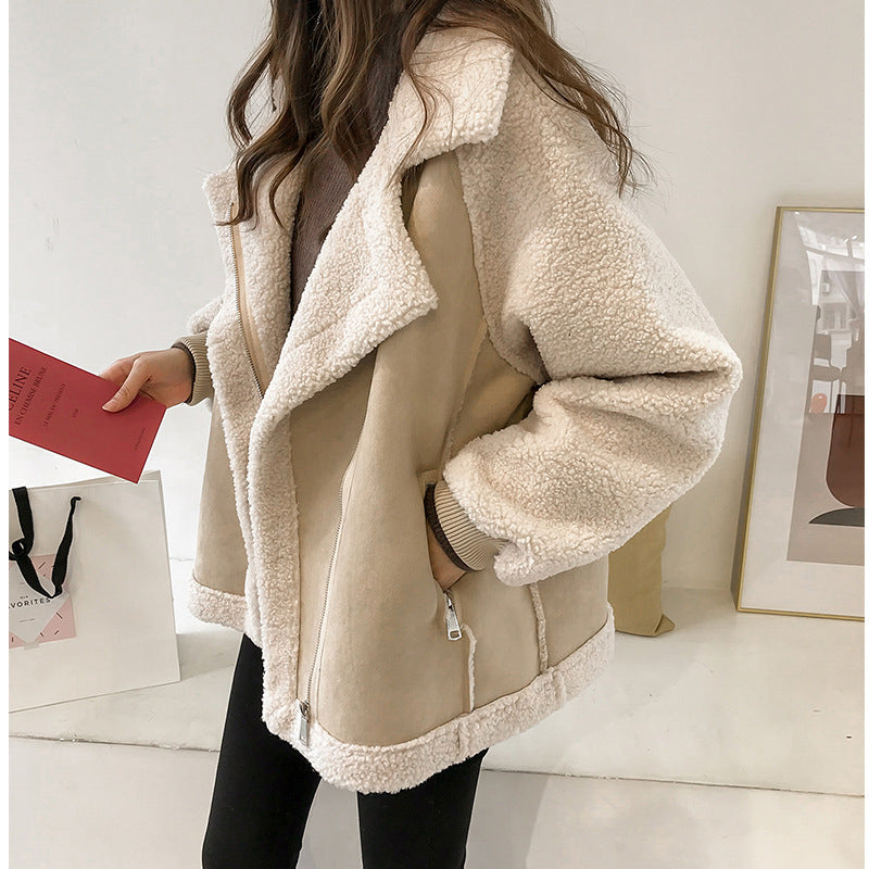 Ivy | Women's Asymmetrical Wide Lapel Zip Jacket