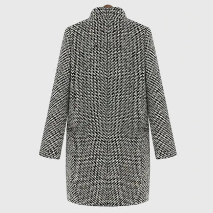 Cora | Women's Geometric Pattern Longline Coat