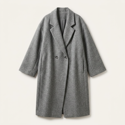 Grace | Women's Loose-Fit Longline Coat with Pockets