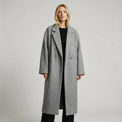 Grace | Women's Loose-Fit Longline Coat with Pockets