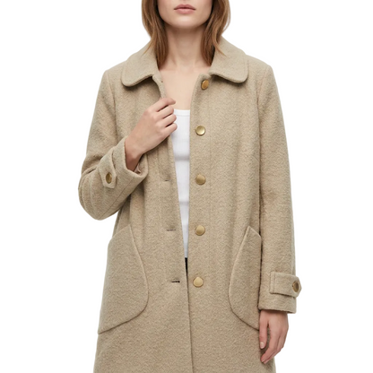 Ivy | Women's Mid-Length Textured Flap Pocket Coat