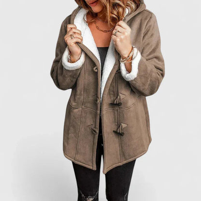 Teddy | Women's Mid-Length Toggle Fleece-Panel Coat