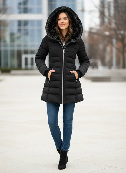 Stella | Women's Hooded Long Puffer Coat