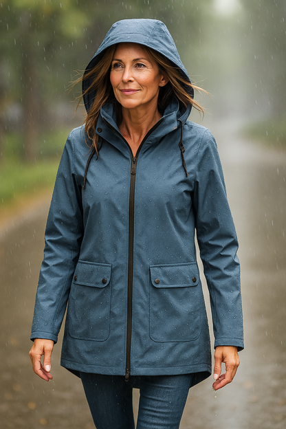 Brooke | Women's Hooded Drawstring Rain Jacket
