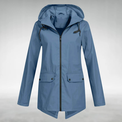 Brooke | Women's Hooded Drawstring Rain Jacket