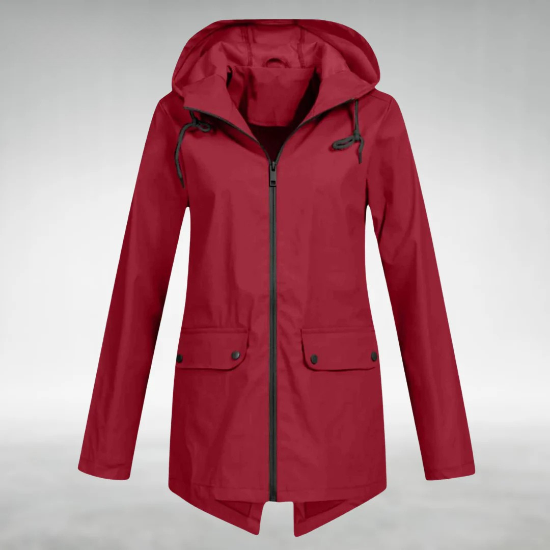 Brooke | Women's Hooded Drawstring Rain Jacket