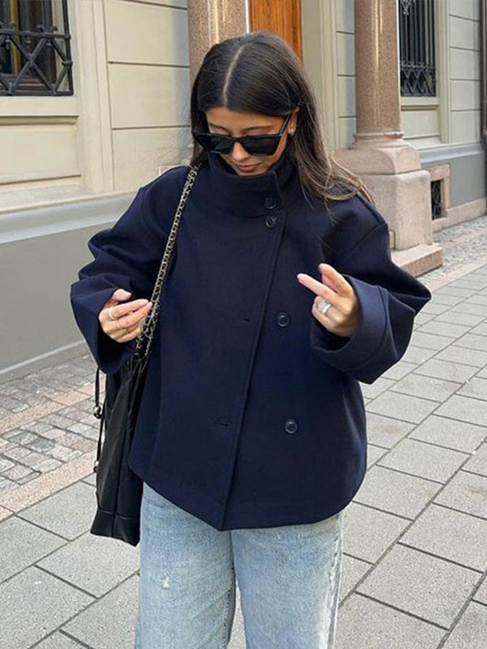 Eloise | Elegant Short Wool-Blend Coat