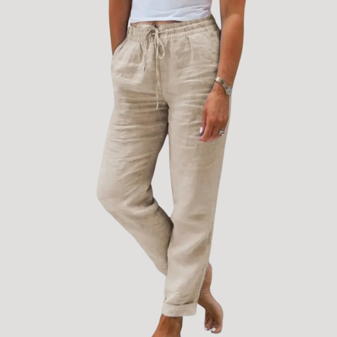 Lena | Women's Casual Lightweight Linen Summer Trousers
