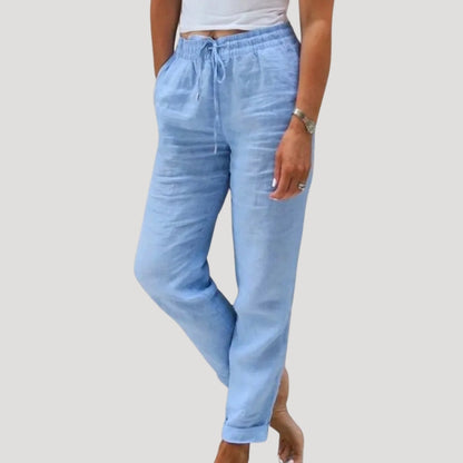 Lena | Women's Casual Lightweight Linen Summer Trousers