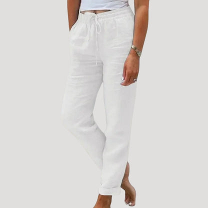 Lena | Women's Casual Lightweight Linen Summer Trousers