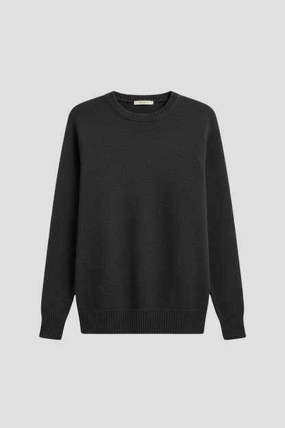 Ruby | Women's Round Neck Ribbed Hem Knit Sweater