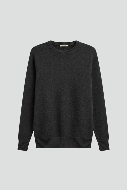 Ruby | Women's Round Neck Ribbed Hem Knit Sweater