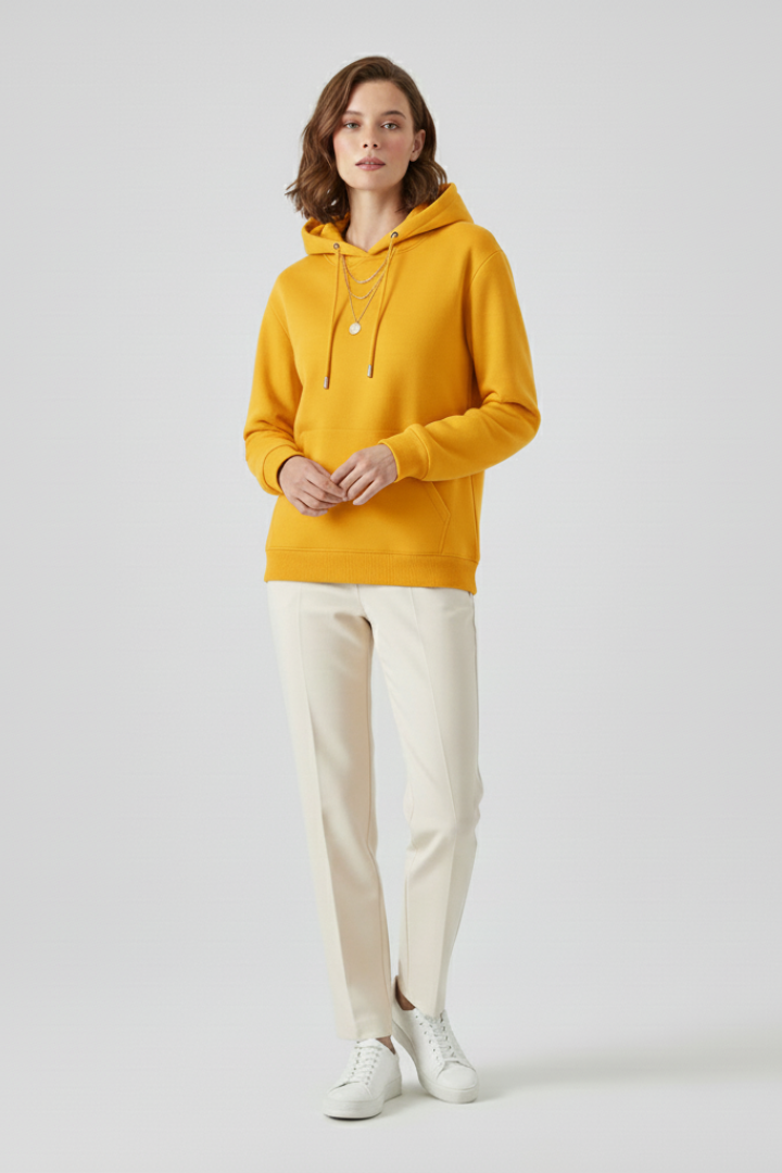 Harper | Women's Sherpa Lined Ribbed Cuff Pullover Hoodie