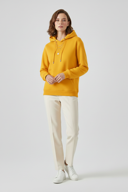 Harper | Women's Sherpa Lined Ribbed Cuff Pullover Hoodie