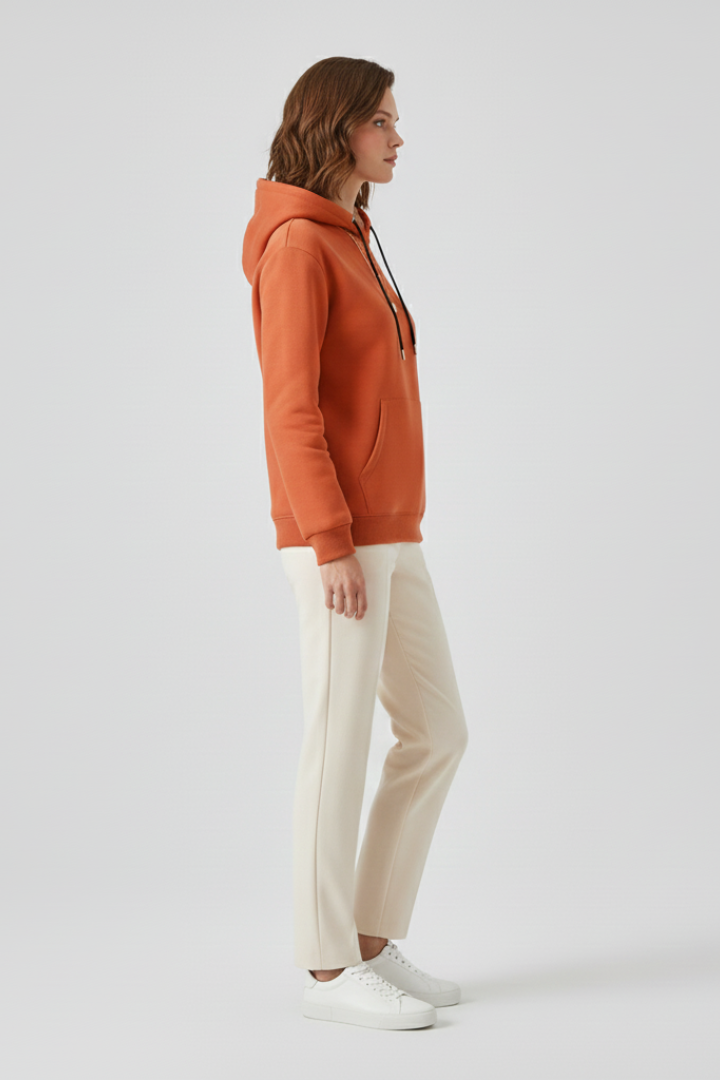 Harper | Women's Sherpa Lined Ribbed Cuff Pullover Hoodie