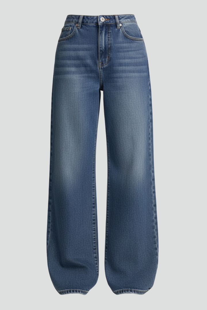 Indie | Women's Wide Leg Fleece Lined Denim Jeans