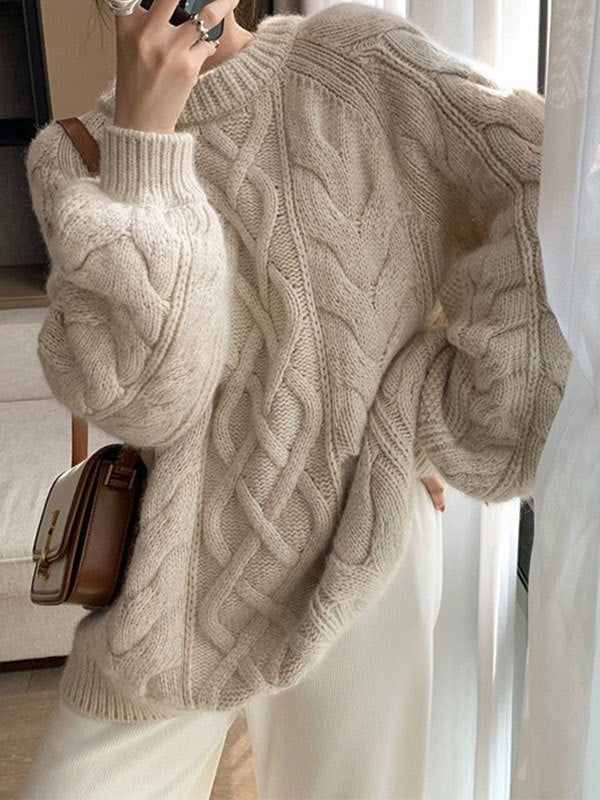 Mara | Oversized Cable Knit Sweater
