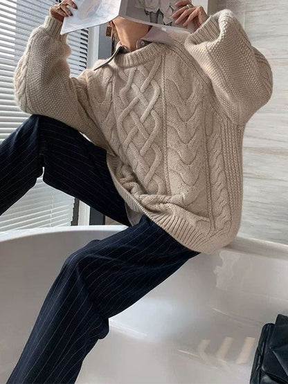 Mara | Oversized Cable Knit Sweater