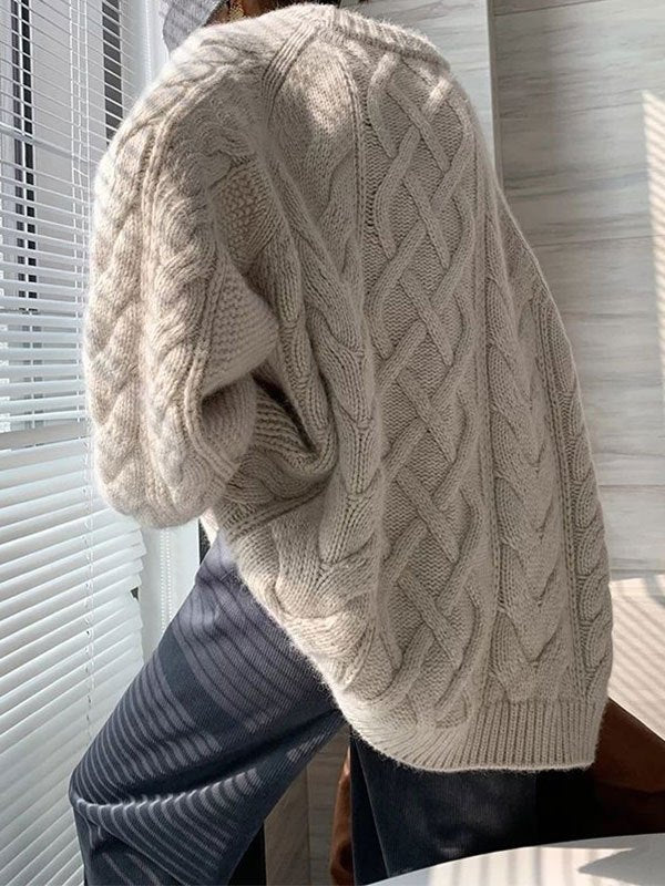 Mara | Oversized Cable Knit Sweater