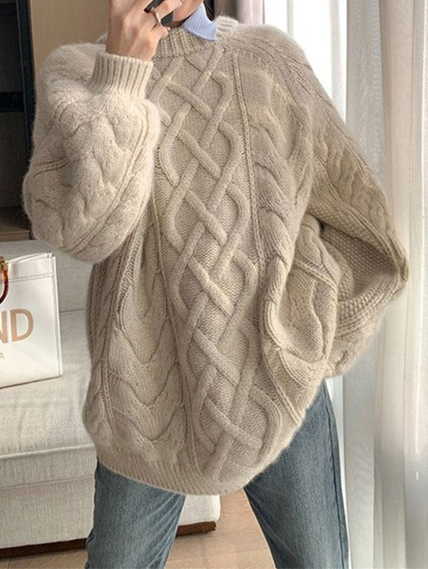 Mara | Oversized Cable Knit Sweater