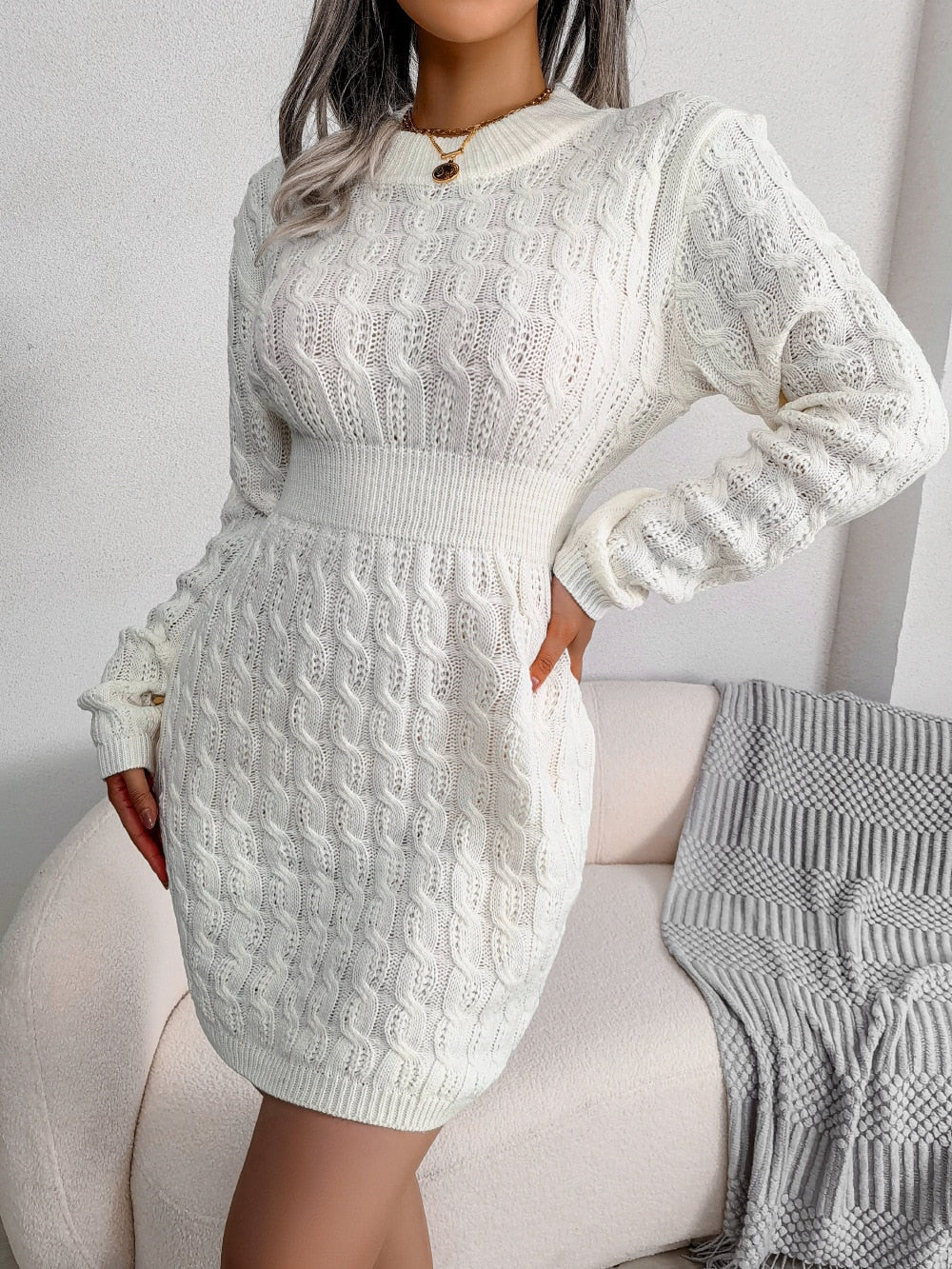 Sofia | Elegant Knit Mini Dress