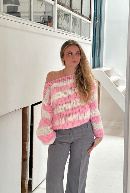Amelie | Oversized Striped Knit Sweater